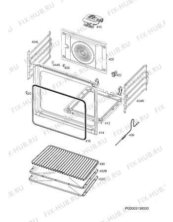 Взрыв-схема плиты (духовки) Electrolux EB7SL7KSP - Схема узла Oven